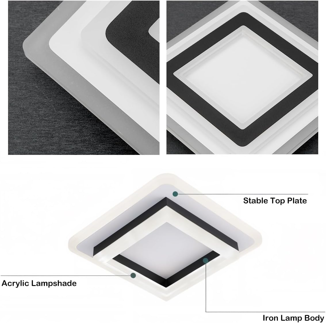 Quadratische LED-Deckenleuchte | Brehn