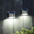 LED-Solarzellen-Wandleuchte (Downlight), 2 Stk. rostfreier Stahl | Brehn