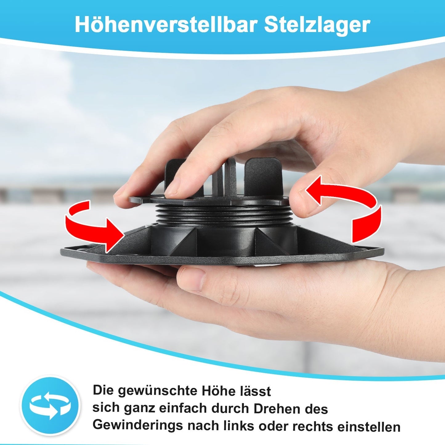 Stelzlager Höhenverstellbar Plattenlager Terrassenlager | Brehn