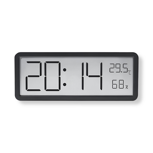 Digitale LED-Wanduhr – Großes Display mit Temperatur- und Luftfeuchtigkeitsanzeige