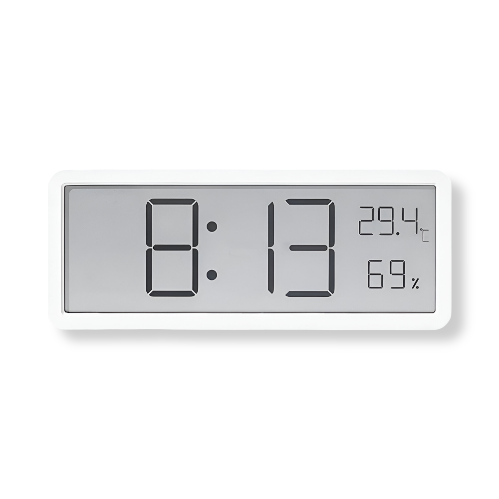 Digitale LED-Wanduhr – Großes Display mit Temperatur und Luftfeuchtigkeit | Brehn