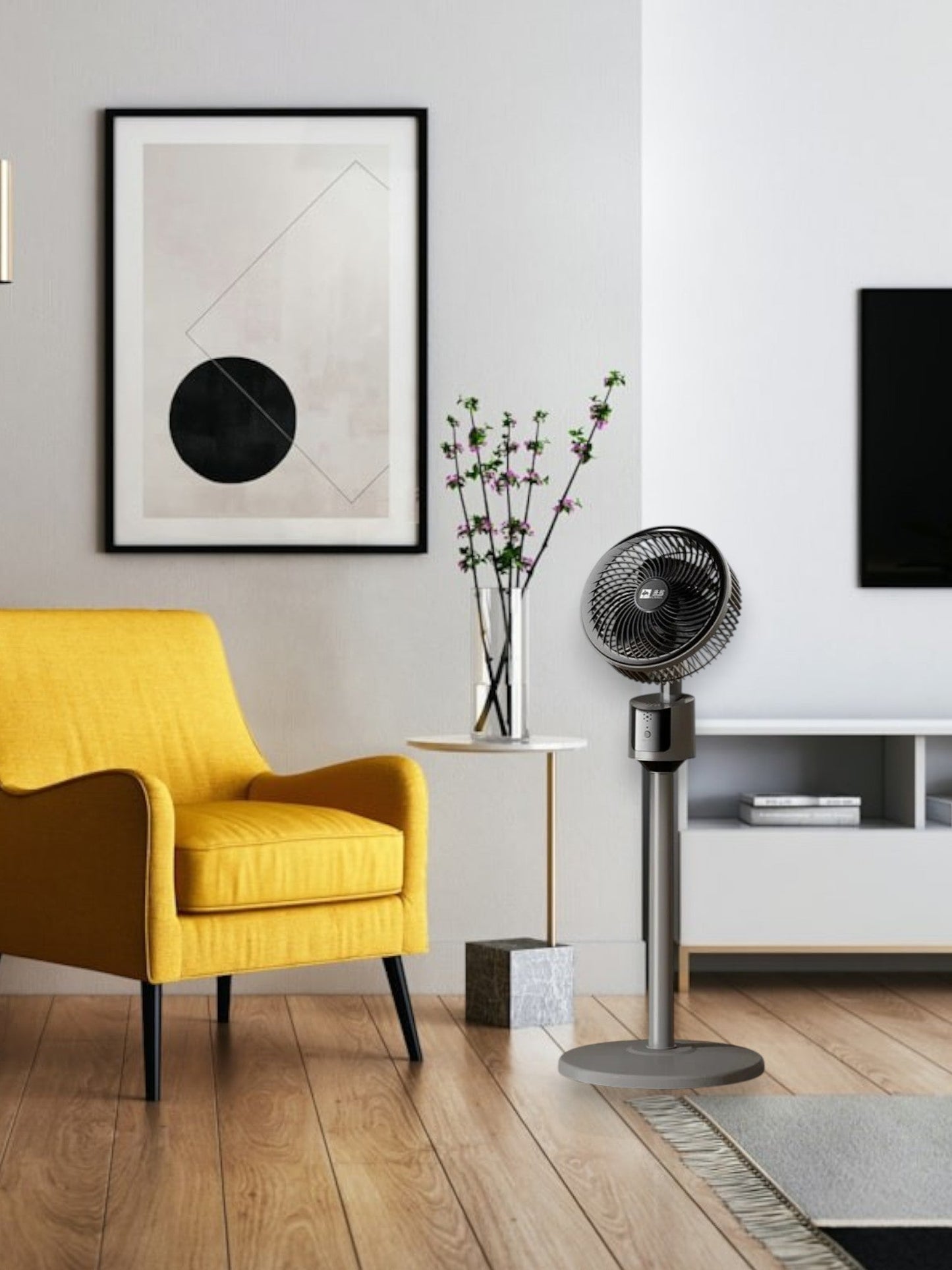 Silent USB-betriebener Standventilator mit 3 Geschwindigkeiten - Energieeinsparend und Ideal für Kleine Räume | Brehn