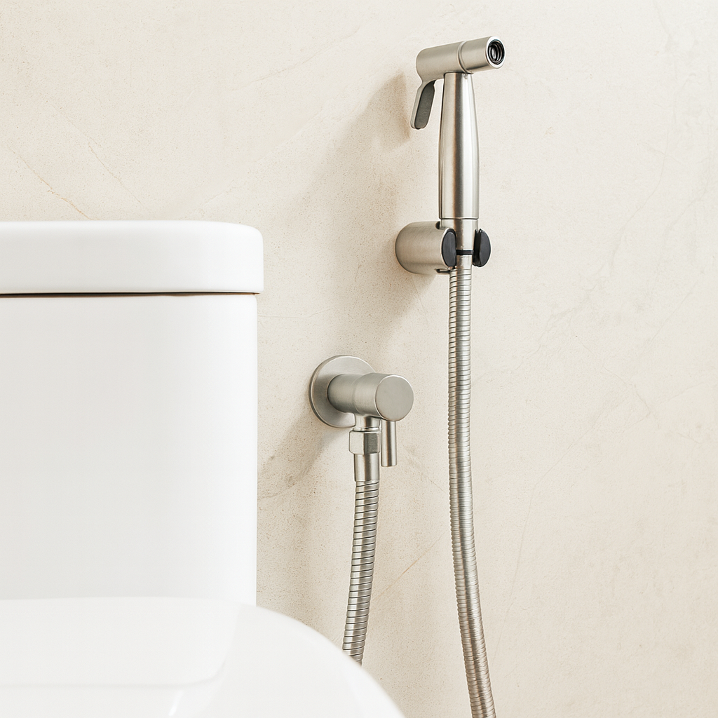 Edelstahl Bidet Sprayer AquaNova – Hygienische Toilettendusche mit Wandhalterung | Brehn