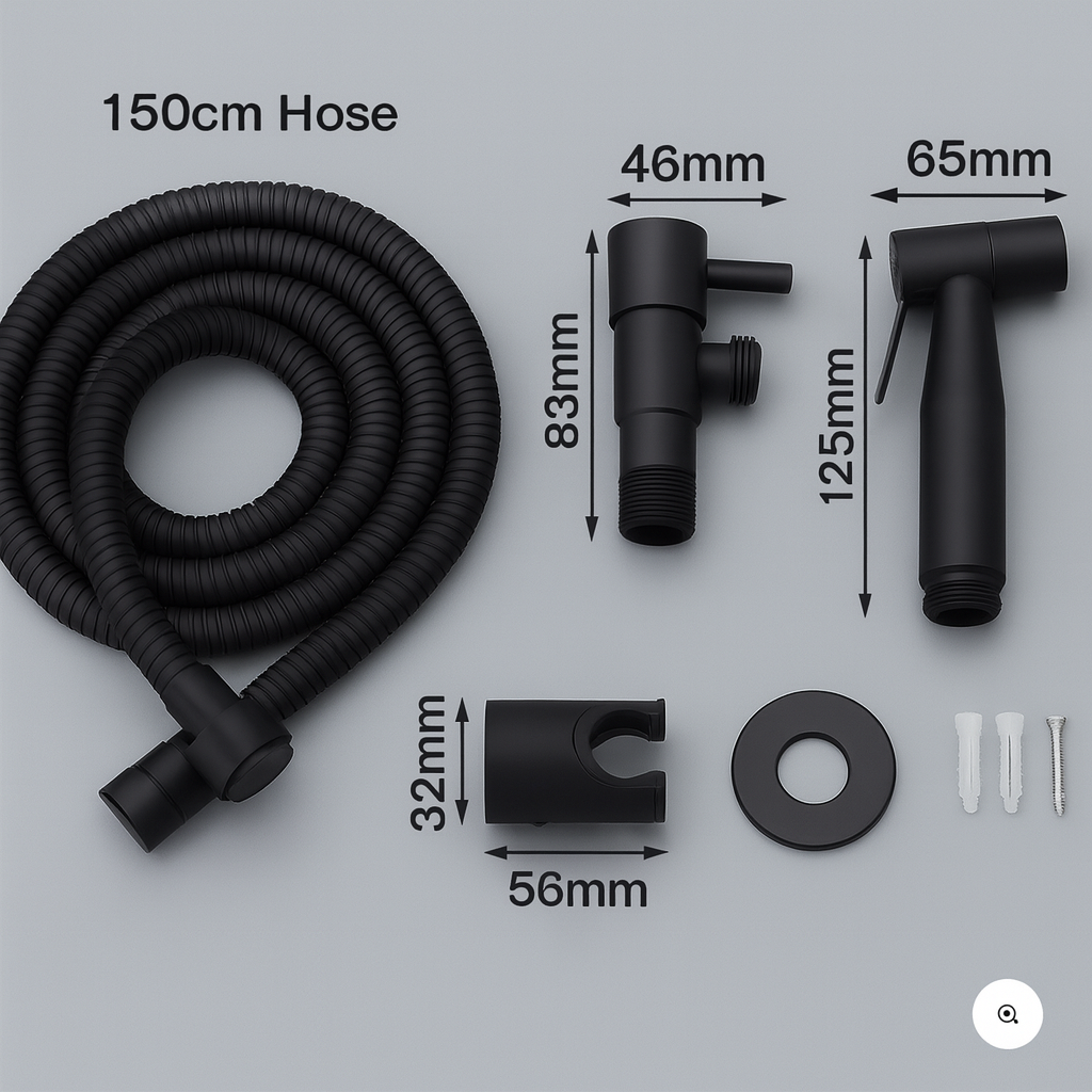 Edelstahl Bidet Sprayer AquaNova – Hygienische Toilettendusche mit Wandhalterung | Brehn