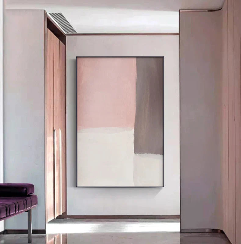 Subtile Schattierungen von Pink und Blau Aquarell Abstract Wandkunst Fine Art Leinwanddrucke für modernes Apartment Wohnzimmer Schlafzimmer Kunst für zeitgenössische Innenräume
