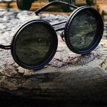VisionRound Polarisierte Sonnenbrille – Unisex Retro-Design mit verstellbarem Lichtfilter | Brehn