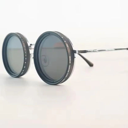 VisionRound Polarisierte Sonnenbrille – Unisex Retro-Design mit verstellbarem Lichtfilter | Brehn