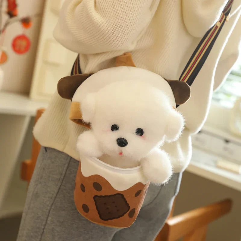Brehn | Süßes Cookie Cup Welpen Plüsch-Handtasche