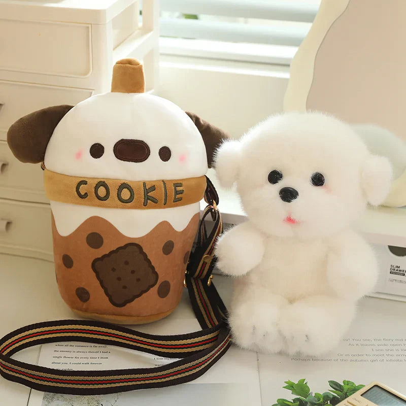 Brehn | Süßes Cookie Cup Welpen Plüsch-Handtasche