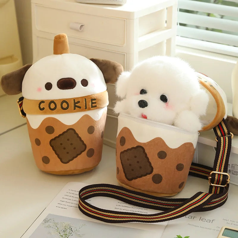 Brehn | Süßes Cookie Cup Welpen Plüsch-Handtasche