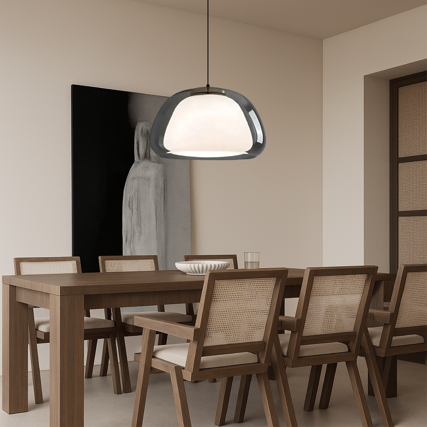 Nombr Jelly Glass Pendelleuchte – Moderne Lampe für Küche und Esstisch, höhenverstellbar, sanftes LED-Licht