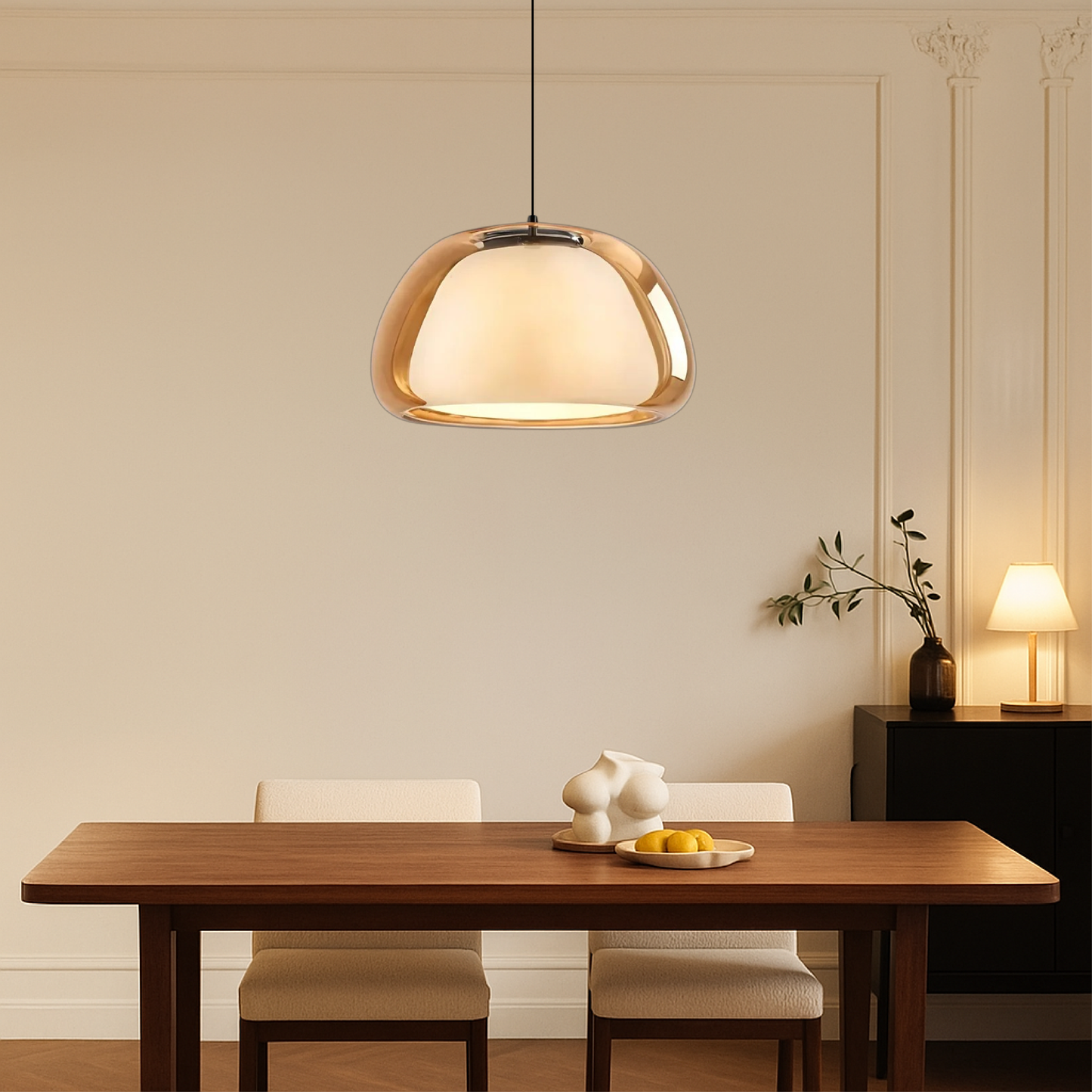 Nombr Jelly Glass Pendelleuchte – Moderne Lampe für Küche und Esstisch, höhenverstellbar, sanftes LED-Licht