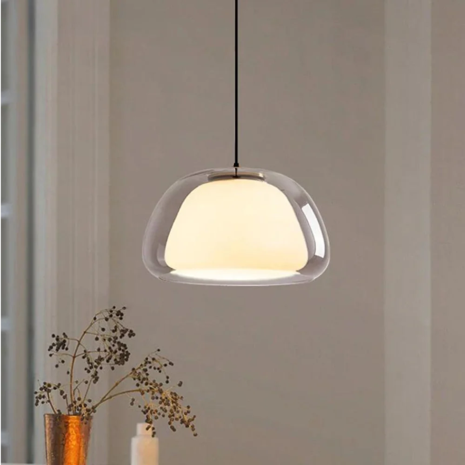 Nombr Jelly Glass Pendelleuchte – Moderne Lampe für Küche und Esstisch, höhenverstellbar, sanftes LED-Licht