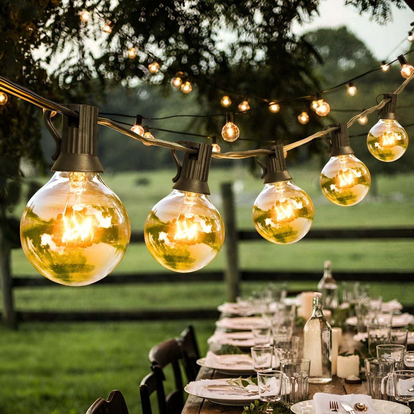 FairyFlicker Lichterketten - Luxuriöse Terrassenbeleuchtung mit wasserdichtem Schutz | Brehn