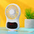 Multifunctional Clock Small Fan Creative Desktop Mini USB Fan(White)-garmade.com