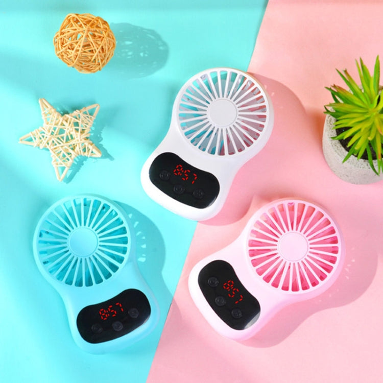 Multifunktionaler Clock Kleiner Ventilator Kreativer Desktop Mini USB Ventilator (Weiß) | Brehn