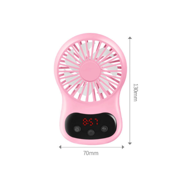Multifunktionaler Clock Kleiner Ventilator Kreativer Desktop Mini USB Ventilator (Weiß) | Brehn