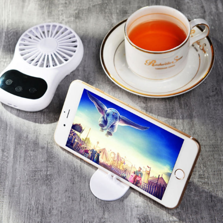 Multifunktionaler Clock Kleiner Ventilator Kreativer Desktop Mini USB Ventilator (Weiß) | Brehn