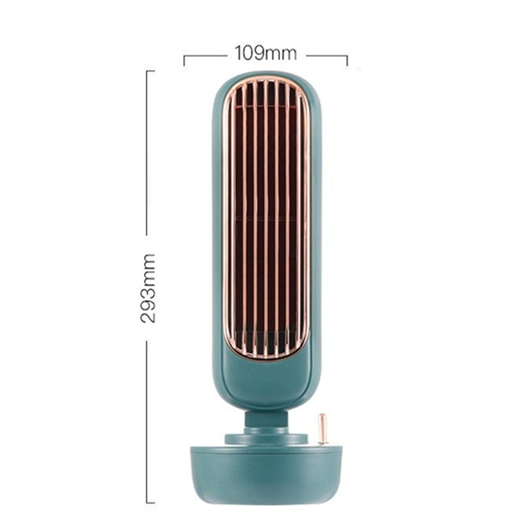 Retro-Befeuchtung Turm Ventilator USB bladloser Ventilator Wasser Kühlung Spray Befeuchtung Schreibtisch Ventilator Kühler (Weiß) | Brehn