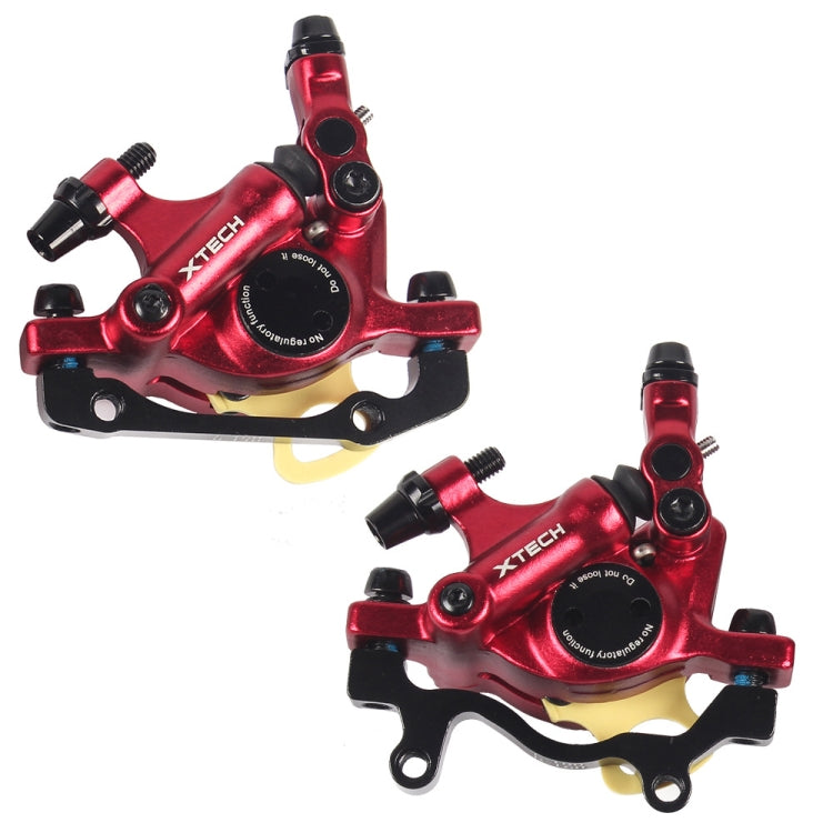 Brehn | ZOOM HB100 Mountainbike Hydraulikbremssattel Klappfahrrad Kabelzug Hydraulikscheibenbremssattel, Stil: Vorne und Hinten (Rot)