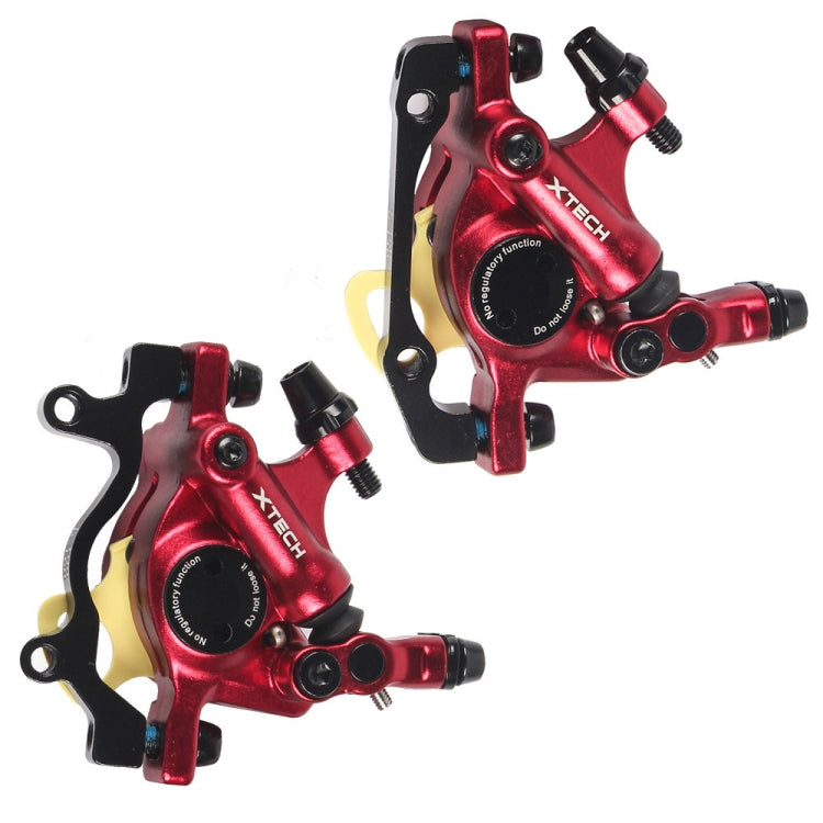 Brehn | ZOOM HB100 Mountainbike Hydraulikbremssattel Klappfahrrad Kabelzug Hydraulikscheibenbremssattel, Stil: Vorne und Hinten (Rot)