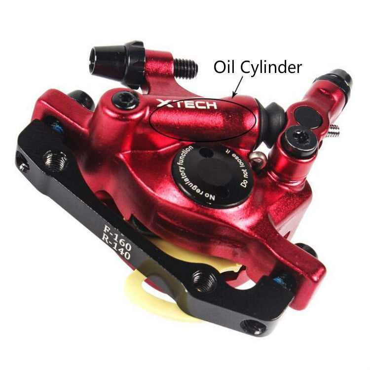 Brehn | ZOOM HB100 Mountainbike Hydraulikbremssattel Klappfahrrad Kabelzug Hydraulikscheibenbremssattel, Stil: Vorne und Hinten (Rot)