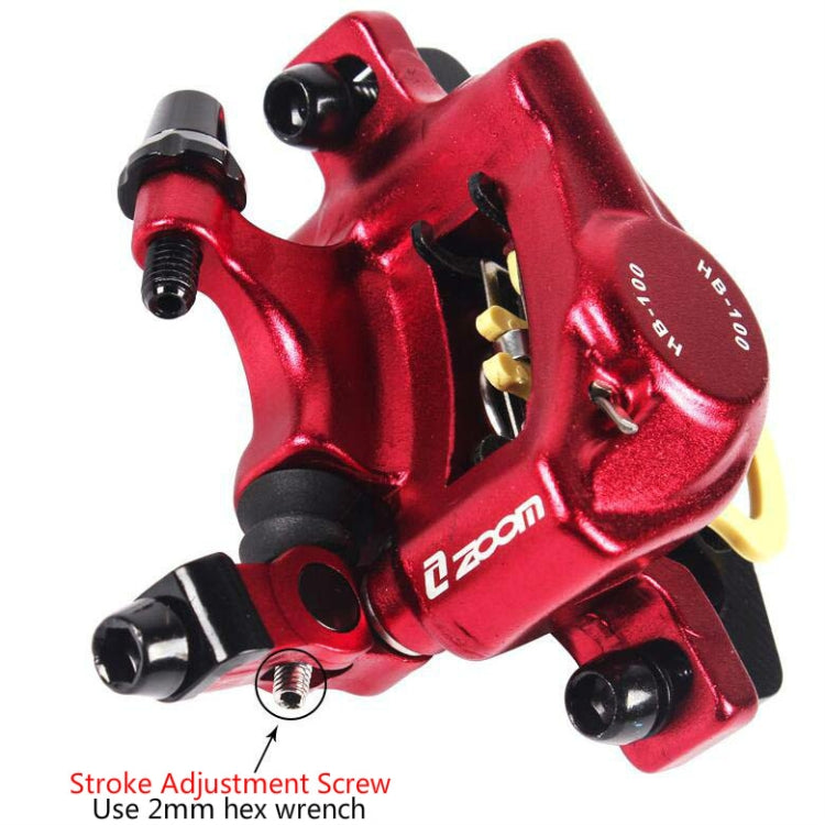 Brehn | ZOOM HB100 Mountainbike Hydraulikbremssattel Klappfahrrad Kabelzug Hydraulikscheibenbremssattel, Stil: Vorne und Hinten (Rot)