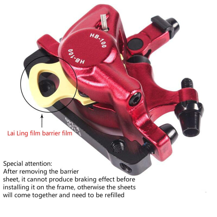 Brehn | ZOOM HB100 Mountainbike Hydraulikbremssattel Klappfahrrad Kabelzug Hydraulikscheibenbremssattel, Stil: Vorne und Hinten (Rot)