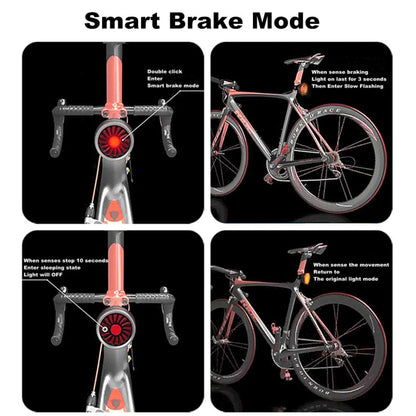 Brehn | Fahrrad Smart Sensor Bremslicht USB Rücklicht Warnlicht (Titan)
