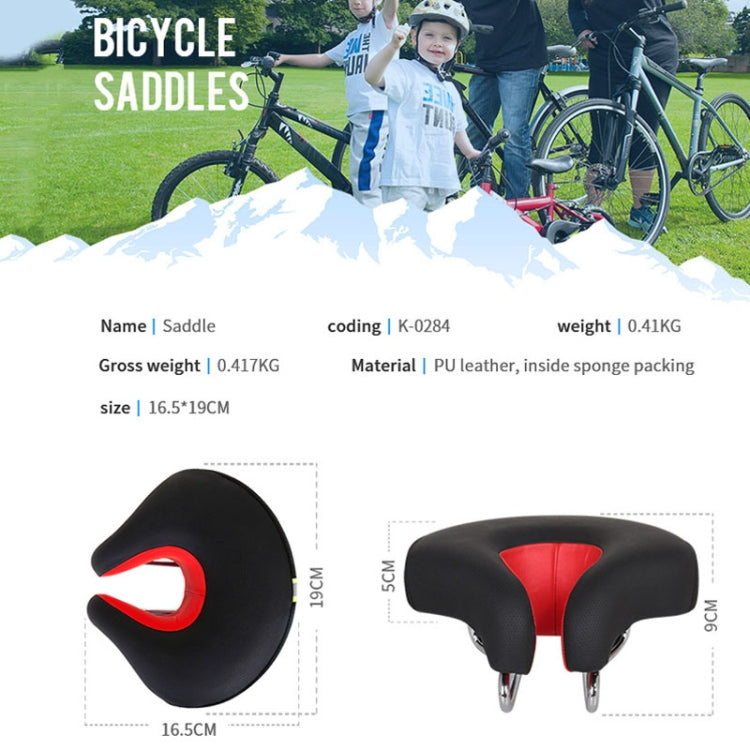 Brehn | Noseless Fahrrad Sattel Mountain Bike Verdickte Weiche Polsterung (Schwarz)