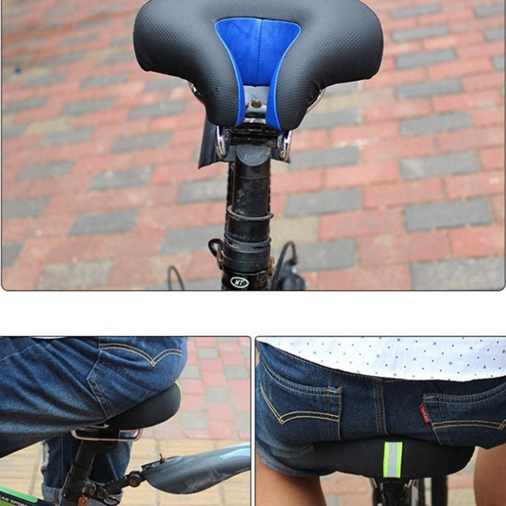 Brehn | Noseless Fahrrad Sattel Mountain Bike Verdickte Weiche Polsterung (Schwarz)