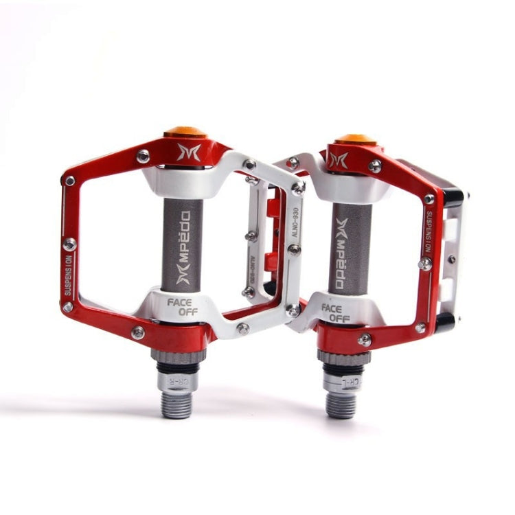 Brehn | MPEDA Mountainbike Lagerpedal Ultra-Leicht Aluminiumlegierung Rutschfestes Lagerpedal, Größe: 930(Weiß Rot)