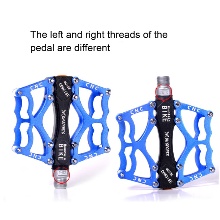 Brehn | Fahrradpedal Mountainbike Aluminiumlegierung Palin-Pedal rutschfestes Lagerpedal (901 Blau)