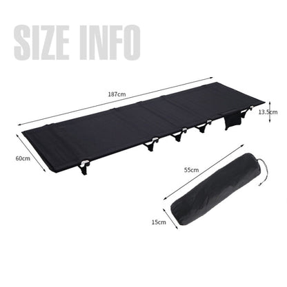 CLS Outdoor Leichtes Faltbett Camping Einfaches Freizeitbett (Schwarz)
