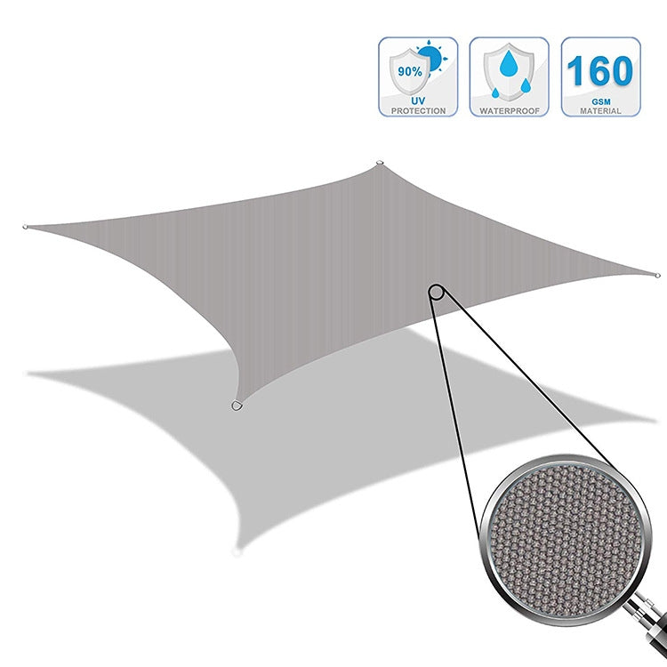 Brehn | Dreieckiger Outdoor-Garten-Sonnensegel wasserdicht UV-beständig, Größe: 3m x 4m x 5m (Beige)