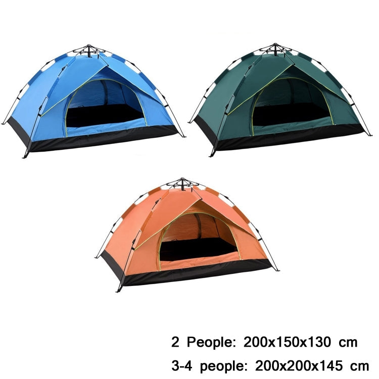 Brehn | TC-014 Outdoor Strand Reise Camping Automatik Frühling Multi-Person Zelt Für 3-4 Personen (Grün+Matte+Hängematte)