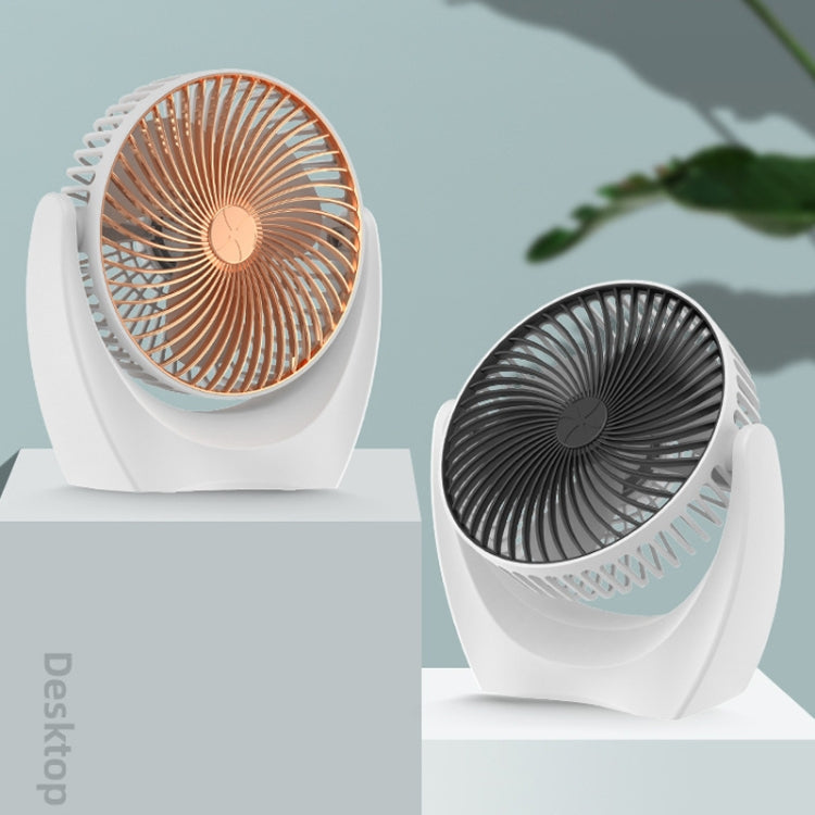 USB Schreibtischventilator Mini Zuhause Wohnheim Tragbarer Ventilator, Farbe: U Typ (Schwarz) | Brehn