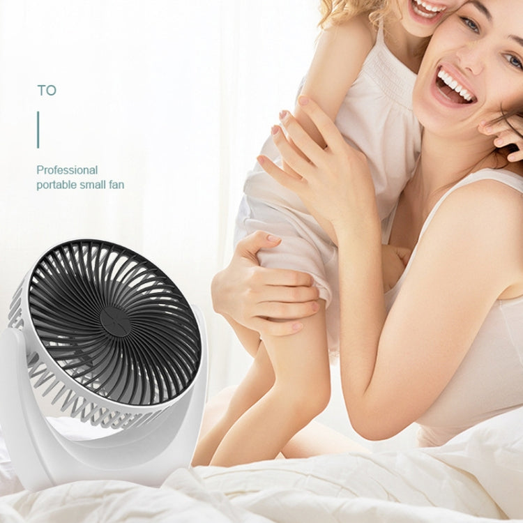 USB Schreibtischventilator Mini Zuhause Wohnheim Tragbarer Ventilator, Farbe: U Typ (Schwarz) | Brehn