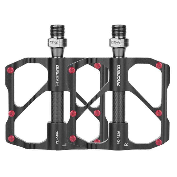 Brehn | PD-M86C  1 Paar PROMEND Fahrrad Rennrad Mountainbike 3 Palin Carbonfaser Lager Pedal (Schwarz)