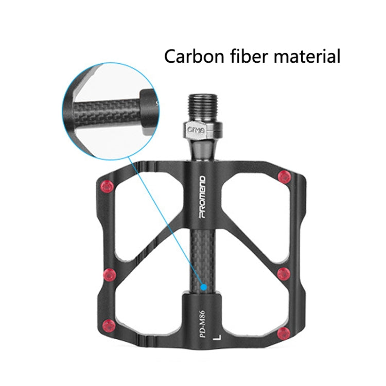 Brehn | PD-M86C  1 Paar PROMEND Fahrrad Rennrad Mountainbike 3 Palin Carbonfaser Lager Pedal (Schwarz)