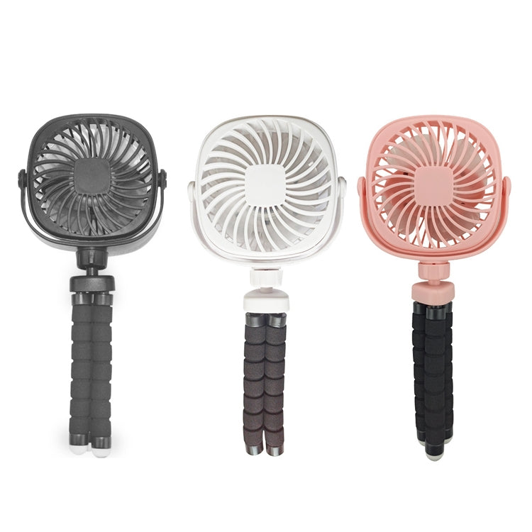 Octopus Kinderwagen Verformungsventilator Desktop Tragbar Handheld USB Klein Ventilator, Farbe: 1200mAh Weiß | Brehn