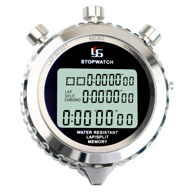 Brehn | YS Metall Stoppuhr 3 Reihen Anzeige Lauftraining Elektronische Timer, Stil: YS-510 10 Erinnerungen