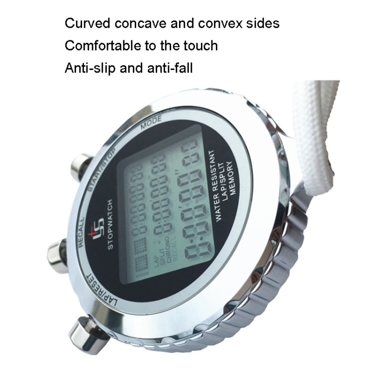 Brehn | YS Metall Stoppuhr 3 Reihen Anzeige Lauftraining Elektronische Timer, Stil: YS-510 10 Erinnerungen