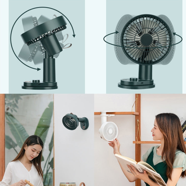 Smart Remote Control Usb Charging Shaking Head Desktop Fan Stroller Clip Fan(Green) | Brehn
