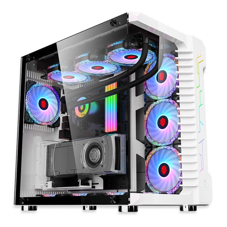 Brehn | Computer CPU RGB leuchtender Radiator 8 Lüfter+Fernbedienung