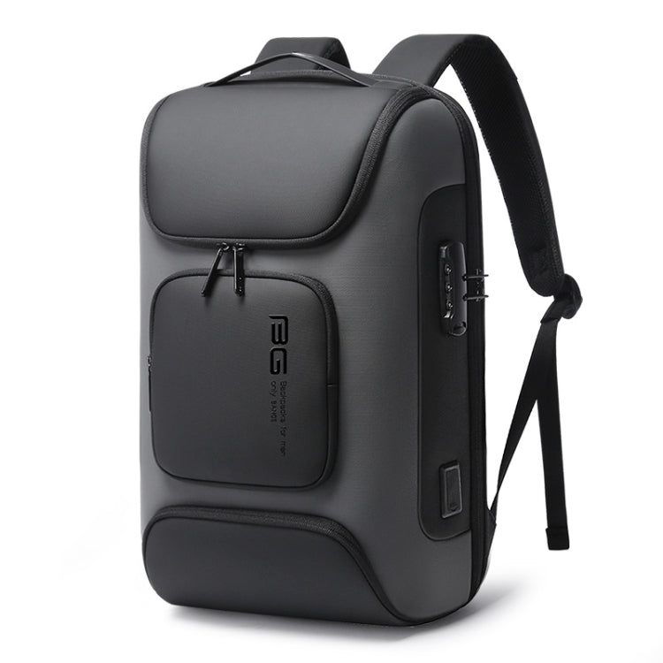 BANGE BG-7216plus Diebstahlsicherer, wasserdichter Reiserucksack für Herren, 15,6 Zoll Laptoptasche (Grau)