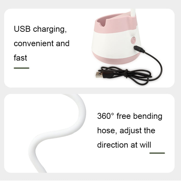 276A USB-Lade Schreibtisch Stift Halter Ventilator mit Telefon Halter Funktion Schlafsaal Tragbarer Ventilator (Rosa) | Brehn