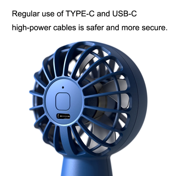 USB Outdoor Mini Handheld Bürstenloser Motor Ventilator, Stil: 1500mAh(Rosa) | Brehn