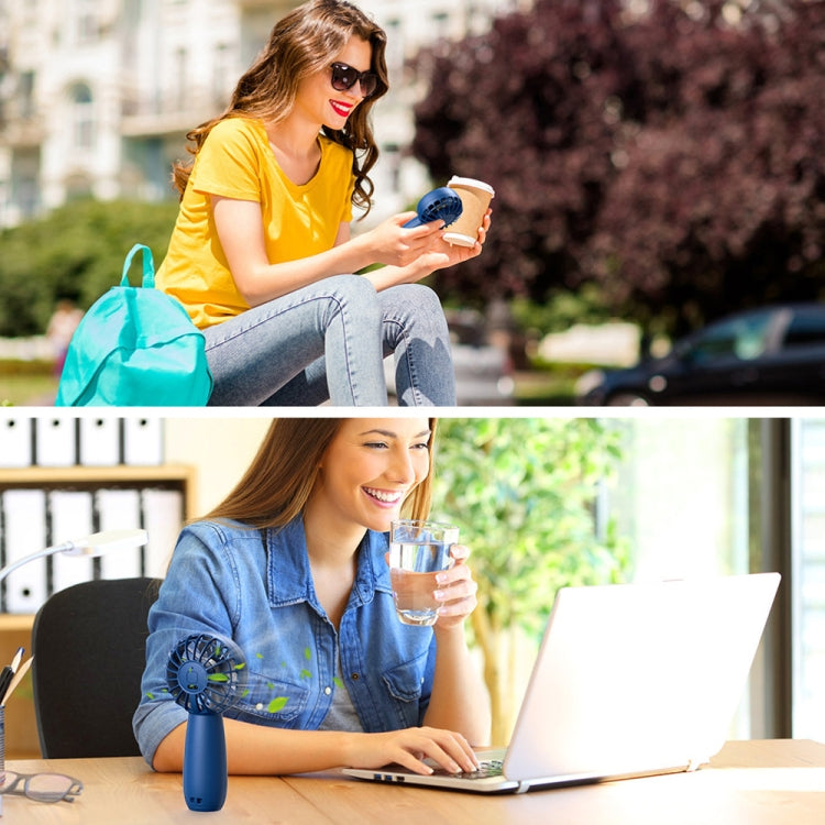 USB Outdoor Mini Handheld Brushless Motor Fan, Style: 1200mAh(Blaue) | Brehn
