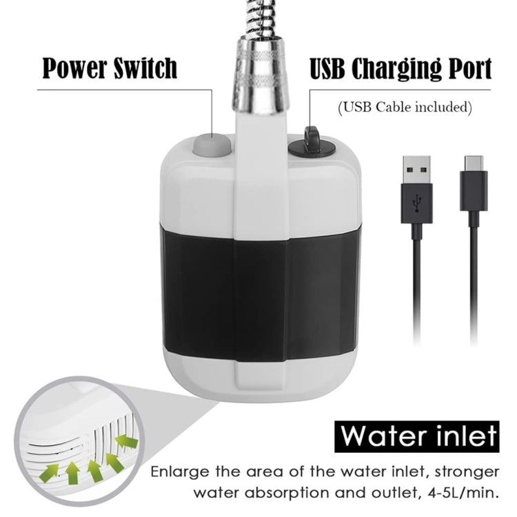 Brehn | KE-801 Outdoor Elektro Dusche Camping Wiederaufladbare Tragbare Duschkopf